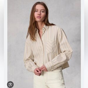 Rag & bone NWT Maxine cropped shirt size M
